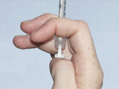 Pull the syringe back to the required line